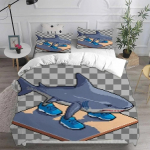 Ai Itaalia Aju M&auml;danik Tung Tung Sahur Voodipesukomplektid Voodikate Tekk Tekikott Padjap&uuml;&uuml;r 2-3 Osaline Komplekt Kodu Sisustus EU Twin(135x200cm)