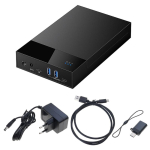 K&otilde;vaketta dokkimisjaam 2x USB 3.0 5 Gbps kiire &uuml;lekandega 3,5 ja 2,5 draividele USB 3.0 DC12V &uuml;hendus black