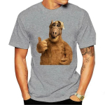 Ruuduline s&auml;rk mees poiss ALF telesari televisioon aastad 80 90 nohiku T-s&auml;rk puuvillane t-s&auml;rk meestele suvine mood t-s&auml;rk euro suurus XXXXXL must