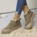Talvised naiste pahkluusaapad Vabaaja Soojad Libisemiskindlad Saapad V&auml;litingimusteks Paksud Slip-on Lumekingad Naistele Retro Paksustatud Kohevusega Kingad Naiste 36 gray