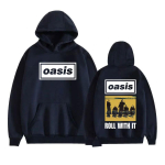 Rock Band O-Oasis Roll with It Tour 2025 Huppar Meeste Vintage Pikkade Varrukatega Moodne Dressipluus Hip Hop Popmuusika Pullover Kapuutsiga M black
