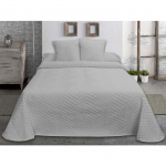 Couvre-lit boutis - JAVIER LARRAINZAR - 180x270 cm - Gris - Moderne - &Eacute;l&eacute;gant - G&eacute;om&eacute;trique - L&eacute;g&egrave;re - Lavage en machine hall