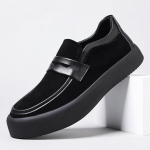 Loafers Meeste S&uuml;gis Uus Slip-on Driving Ehtsast nahast Pehme tallaga mattnahast jalan&otilde;ud Mustad Ametlik Business Peas Kingad 38