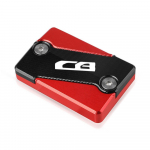 FOR HONDA CB500X CB500F CB300F CB400 Motorcycle cnc brake Fluid Cylinder Master Reservoir Cover Cap CB125R CB150R CR250R punane must v&auml;rv