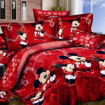 Minnie ja Mickey Voodipesu Kolmeosaline Tekikate Walmart EU single 135*200 red