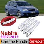 jaoks Chevrolet Nubira Lacetti J200 Facelift 2007~2013 kroomitud uksek&auml;epideme kate auto tarvikud kleebised kaunistuskomplekt 2008 2010 Handle 1 Keyhole