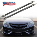 Carbon Front Bumper Lip Splitter Spoiler Strut Rod Tie Support Bar Adjustable x2