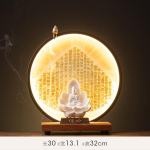 Keraamiline kaunistus Lootuse S&uuml;da Guanyin Bodhisattva Dehua Valge Portselan Lin Yixini Budistlik Kuju L&auml;&auml;ne Kolme P&uuml;ha Kuju