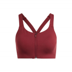 Adidas TLRD Impact Luxe Lukuga Spordirinnahoidja &Uuml;hev&auml;rviline Logo K&otilde;rgintensiivne Risttreening Kiiresti Kuivav Spordirinnahoidja Naiste Aluspesu Tume Punane HZ1516 70A