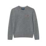 Polo Ralph Lauren Villane Pikkade Varrukatega &Uuml;mmarguse Kaelusega Kampsun Lastele Laste kampsun 323951349-007 S gray
