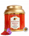 Sancha Tee Boutique, Royal Saffron Masala Chai, 50g Lahtine Must Tee, Esmaklassiline Kesar Segu Himaalaja Safrani & India V&uuml;rtsidega, Grand