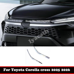 For Toyota Corolla Cross 2025 2026 Stainless Steel Front Upper Front Center Mesh Grille Grill Hood Engine Cover Car accessories gray