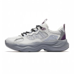 Anta Cushioning, Wear Resistant Low top Chunky Sneakers Women's Gray Silver Purple 122548840-5 35.5