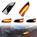 2 tk D&uuml;naamiline suunatulelatern Renault Megane MK3 Laguna III X91 Scenic Fluence'i k&uuml;ljepeeglile J&auml;rjestikune indikaator black