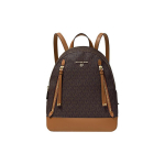 Michael Kors Brooklyn V&auml;rviplokk Monogramm Prindi T&otilde;mblukuga Sulgemine Kaetud L&otilde;uend Seljakott Naiste seljakott Iivoori-Pruun Helepruun 30H1GBNB2B-252 Basic Set (Bag+Dust Bag)