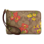 Coach Corner Zip 16 Lilleline Prindi Veekindel Kaetud L&otilde;uend Ja Ringlussev&otilde;etud Nahast Sidur Mini Naiste Sidur Kuldne Khaki Mitmev&auml;rviline CR814-IME7V Basic Set (Bag+Dust Bag)
