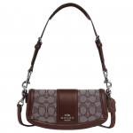 K&auml;ekott Coach Andrea 21 Metallik Logo Signature Jacquard Nahast &Auml;&auml;ristega Naiste k&auml;ekotid Pruun CU985-SVS8S Gift Box Sets (Basic Set+Black Box)