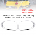 Vasak+Parem Tagumine Tagatule Lambi Kaunistusr&otilde;ngas Fiat 500L 2014-2020 jaoks Kroom