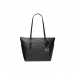 Michael Kors Mk Charlotte Monogramm Logo Suure Mahutavusega L&otilde;uendist T&otilde;mblukuga Kotid Naiste kott Must 35T0SCFT3B-BLACK Basic Set (Bag+Dust Bag)