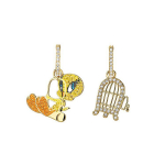 Swarovski Looney Tunes Kana K&otilde;rvar&otilde;ngad Naiste k&otilde;rvar&otilde;ngad Kuldne 5487637 Gold Plated,F