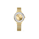 Swarovski k&auml;ekell Kvartsmehhanism Roostevabast terasest rihm Kuldne sihver 50 meetrit veekindel Naiste kellad 5649993 Gold Dial