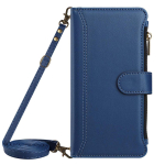 Kaardihoidjaga telefoni&uuml;mbris Samsung Galaxy A31 A40 A41 A42 A50 A51 A70 A71 F14 F42 A04 jaoks Nahast &uuml;mbris Randmerihmaga Crossbody kest Galaxy A01 gray