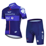 2026 Groupama FDJ TDF Jalgrattas&auml;rgi Komplektid Pariis L&uuml;hikeste Varrukatega Kiiresti Kuivav Maillot Ciclismo V&otilde;idus&otilde;idu Jalgrattariided S