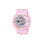 Casio BABY-G v&auml;ike p&auml;ikeseketas eriline koost&ouml;&ouml; lillemuster p&otilde;rutuskindel ja veekindel spordikell kvartskellamehhanism vaikriba BA-110LSB-4AJR hall v&auml;rv