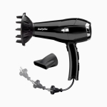 S&egrave;che-cheveux Babyliss D374DE Cordkeeper 2000 avec technologie Ionique et cordon retractable must