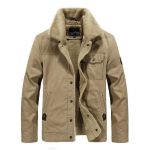 Meeste talvine kashmiirist lahtine lambanahast paksenenud teksajakk XL khaki
