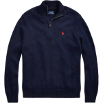 Polo Ralph Lauren Ss23 Logotr&uuml;kiga k&otilde;rge kaelusega poollukuga kampsun Meeste kampsun Sinine 710859939-002 S blue