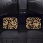 Leoparditr&uuml;kiga Auto P&otilde;randamatid Komplekt, Ilmastikukindel Universaalne Suurus Esi- ja Tagaistmetele, Sobib MAASTURITELE, SEDAANIDELE, Veoautodele Rear FloorMat