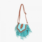 Moodne PU-nahast tutiga &otilde;lakott Retro tutiga crossbody rahakott Naiste messenger-kotid sinine