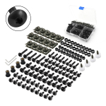 Mootorrattatarvikud YAMAHA YZF R1 R15 R25 R3 R6 R125 R15 R25 MT03 MT07 MT10 MT-09 MT-07 M5 M6 Kruvid Mutter Poldid Komplekt V&auml;rviline must