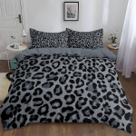 Leoparditr&uuml;kiga tekikottide komplekt, pehme mikrokiust voodipesukomplekt tekikate t&auml;iskasvanutele lastele 2 tk Tekikatted koos padjap&uuml;&uuml;ridega 200x200cm 3pcs