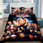 3D Prindi Buffy The Vampire Voodipesukomplekt Buffy The Vampire Slayer Tekikoti Komplekt Magamistoa Tekikoti Komplektid &Uuml;he Inimese Twin Queen King EU Single 90x200cm black