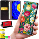 Rahakotit&uuml;&uuml;pi &uuml;mbris Motorola Edge 50 Neo jaoks - Bluemooni kate tr&uuml;kiga + 9H klaas