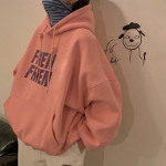 Suurem&otilde;&otilde;tmelised Korea retro kapuutsid Naiste Vintage vabaaja kapuutsiga dressipluusid, paksud, soojad sametist top Harajuku pullover, s&uuml;gis M
