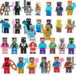 Maailma figuuride ehitusklotside komplekt, 30 mininukku &uuml;hilduvad LEGO-ga, loomingulised kokkupandavad m&auml;nguasjad lastele poistele t&uuml;drukutele