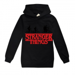 9-14 aastastele lastele Stranger Things prindiga kapuutsiga pusa, pikkade varrukatega 140cm must