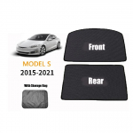 Autoklaasist katuse p&auml;ikesesirm Tesla Model S 2015-2021 jaoks Eesmine Tagumine Avatav Katuseluuk Tuuleklaasi Varjutusv&otilde;rk UV-kaitse Sisekate 2pcs Set
