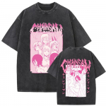 2026 Pesitud Vintage Anime Chainsaw Man Himeno Graafilise Tr&uuml;kiga T-s&auml;rk Meestele Naistele Vabaaja Puuvillased Retro T-s&auml;rgid Meeste Multikate Suurem&otilde;&otilde;tmelised T-s&auml;rgid S