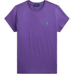 Polo Ralph Lauren Puuvillane &Uuml;mmarguse Kaelusega L&uuml;hikeste Varrukatega T-s&auml;rk Klassikaline V&auml;ljaanne Naiste topid 211B14605-002 S purple