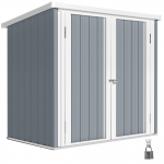 Aiamaja Aiamajake 1,09 m&sup2; 2 lukustatavat ust 147 x 86 x 134 cm Terasplekk Helehall Valge 147 x 86 x 134 cm