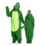 Naiste &Uuml;ldkost&uuml;&uuml;mid Rohelised Dinosaurus Pidžaamad Multikas Cosplay Kost&uuml;&uuml;m J&otilde;uludeks Halloweeni Fliisist &Ouml;&ouml;riided Anime Koduriided S beige