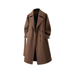 Kevad S&uuml;gis Meeste Pikk Trenchcoat Meeste Kahe Rinnaga Sissel&otilde;ikega Rev&auml;&auml;riga &Auml;ri &Uuml;ler&otilde;ivad Meeste Vabaaja Tuulejope XXXL pruun