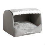 Koeravoodi, masinpestav soe rahustav koerakuut, eemaldatav kate, suurtele koertele Maillard Pruun Pine Grey 35x30x30cm