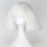 HAIRJOY Lady Gaga Cosplay Parukad Sirge Bob L&uuml;hike Tume Pruun H&otilde;behall Tume Blondiini Roosa Roheline Blondiini Must S&uuml;nteetilisest Juustest Parukas white