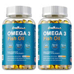 Coolkin Omega 3 Kala&otilde;li Kolmekordse Tugevusega Pehmekapslid 2000mg 120 tk &mdash; EPA ja DHA Igap&auml;evane Toitumine 120*2