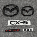 ABS-embleem Mazda uuele CX-5-le 2022-25 must AWD-logo Auto esiv&otilde;re pagasiruumi tagaluugi embleem kleebis Loov muutmine